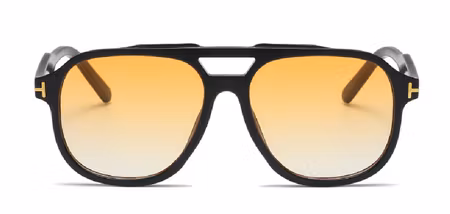 Solglas Lorient svart med orange graderade glas