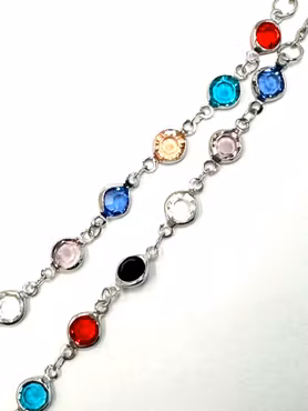 Glasögonkedja Pretty silver