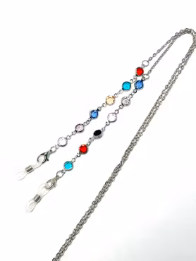 Glasögonkedja Pretty silver