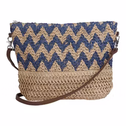 Shoulder bag wavy blue