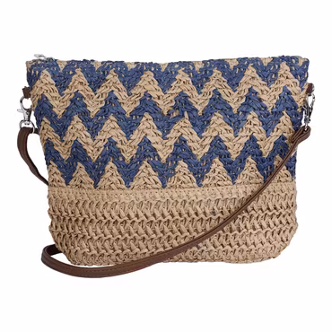 Shoulder bag wavy blue