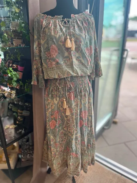 Sabrina top pink-green