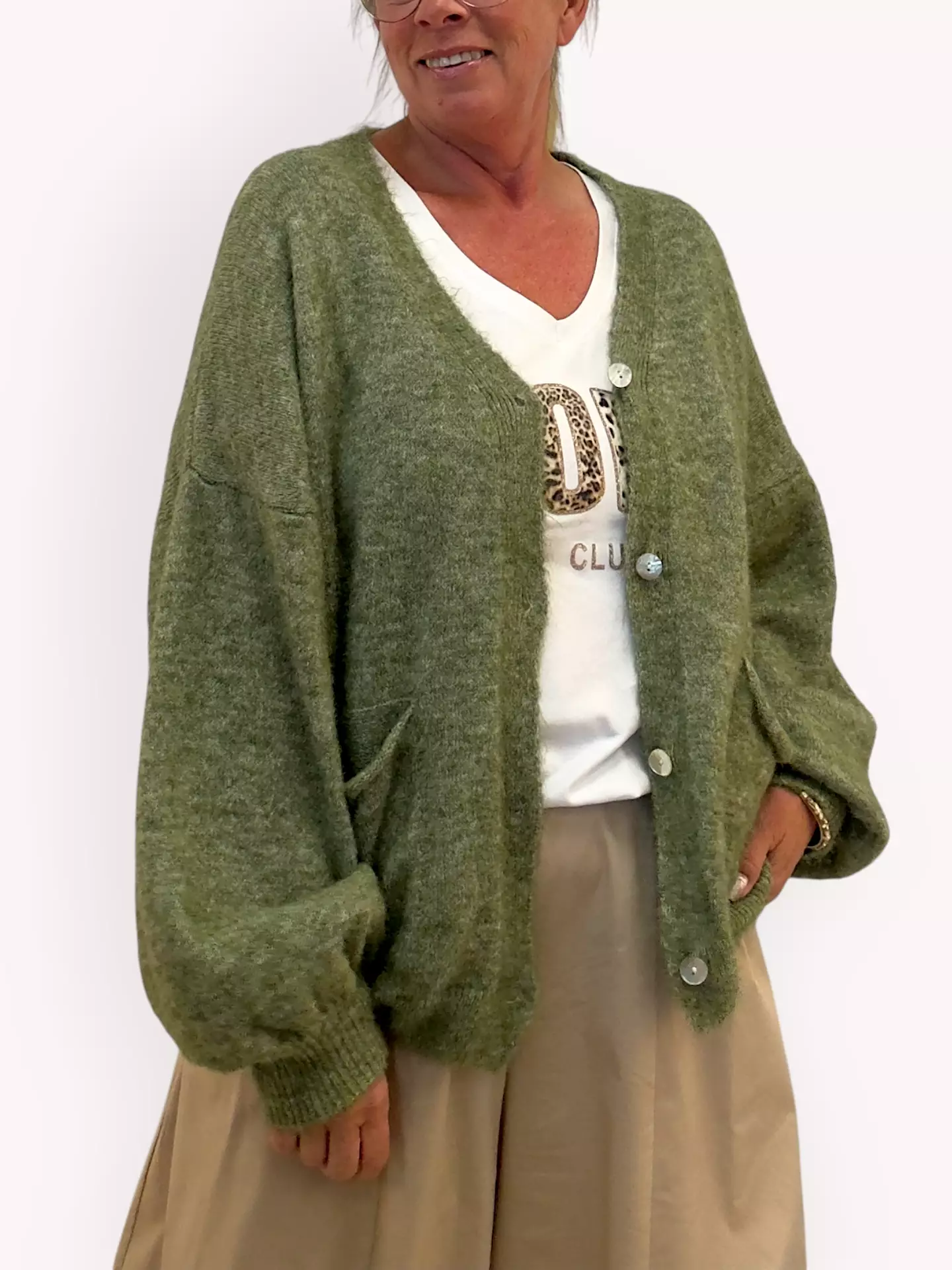 Sia oversize kofta med knappar