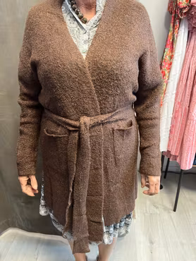 längre Cardigan med knytband