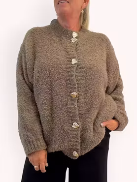 Allegra oversizekofta med knappar