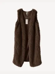 SCOOP VEST FAKE FUR