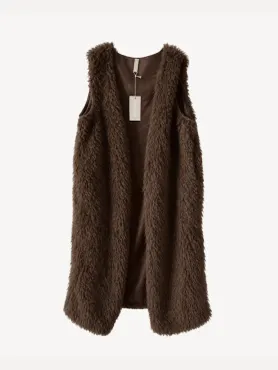 SCOOP VEST FAKE FUR