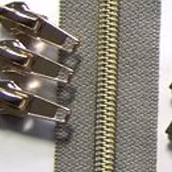 Dragkedja Nr 5 : 3 m inklusive kläppar