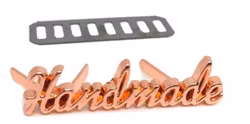 Metalltag "Handmade" Skrivstil