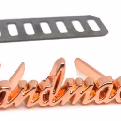 Metalltag "Handmade" Skrivstil