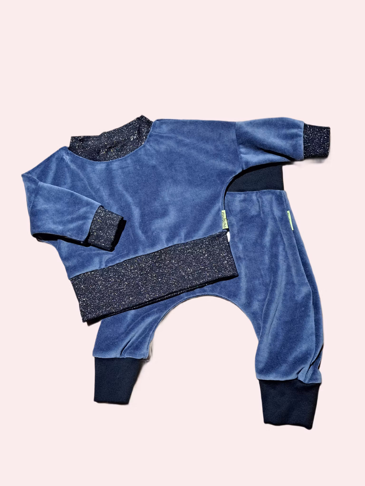 Kopia Set tröja och muddbyxa  Blå velour