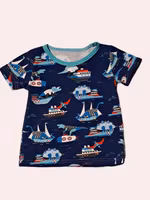T-shirt Segelbåtar med dinosaurier