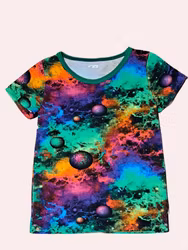 T-shirt Färgglada planeter