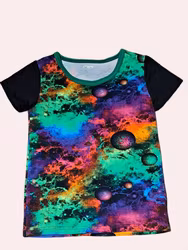 T-shirt Färgglada planeter