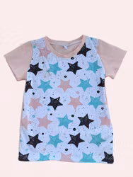 T-shirt Rosa stjärnor
