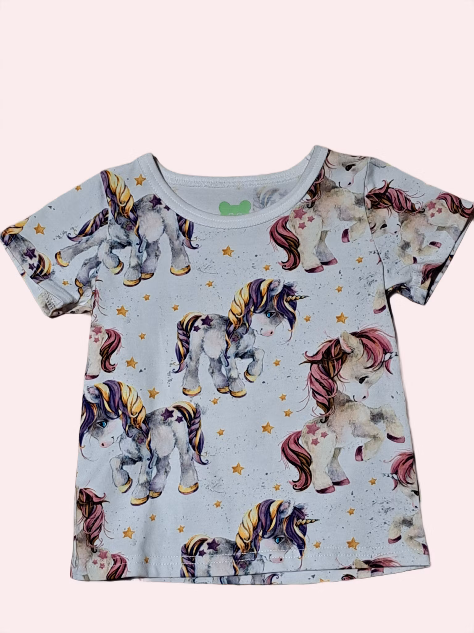 T-shirt Enhörning vit