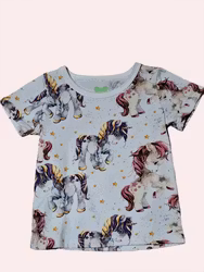 T-shirt Enhörning vit