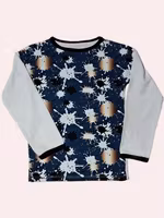 Långärmad tröja med splashmönster