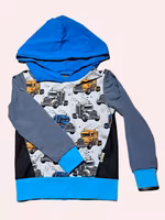 Hoodie/Luvtröja med lastbilar