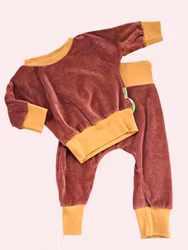 Set tröja och muddbyxa  Brun velour