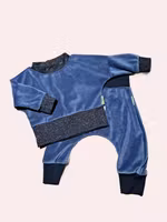 Set tröja och muddbyxa  Blå velour