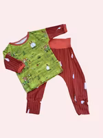 Set tröja och muddbyxa Findus grön