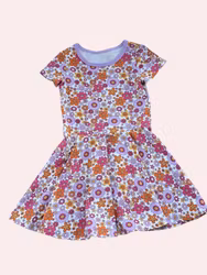 Snurrklänning Retroblommor