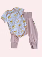 Set body och byxa Katter rosa