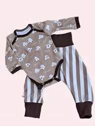 Set body och byxa Cappuccino Nypoppad