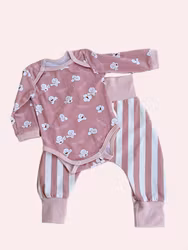 Set body och byxa Rosa Nypoppad