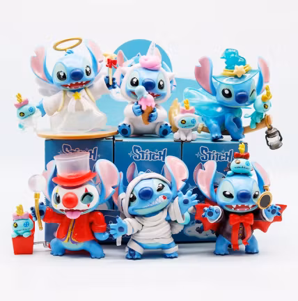 Disney Stitch Blind Box Figur – Kawaii Anime Modell til Bord & Dekor