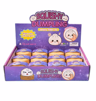 Glitter Dumpling Squishy – Full Display Box (12 stk)