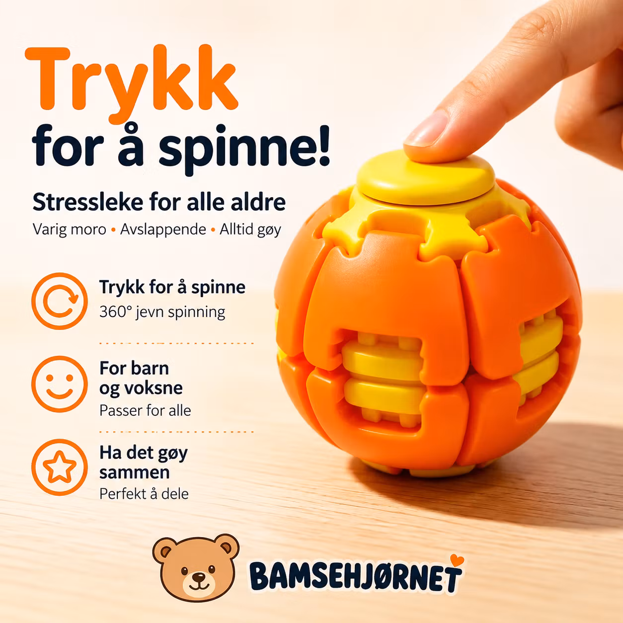 Rotating Fidget Ball | Spinning Fidget Ball Norge