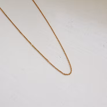 "Anchor sparkle super thin" gold chain 45cm