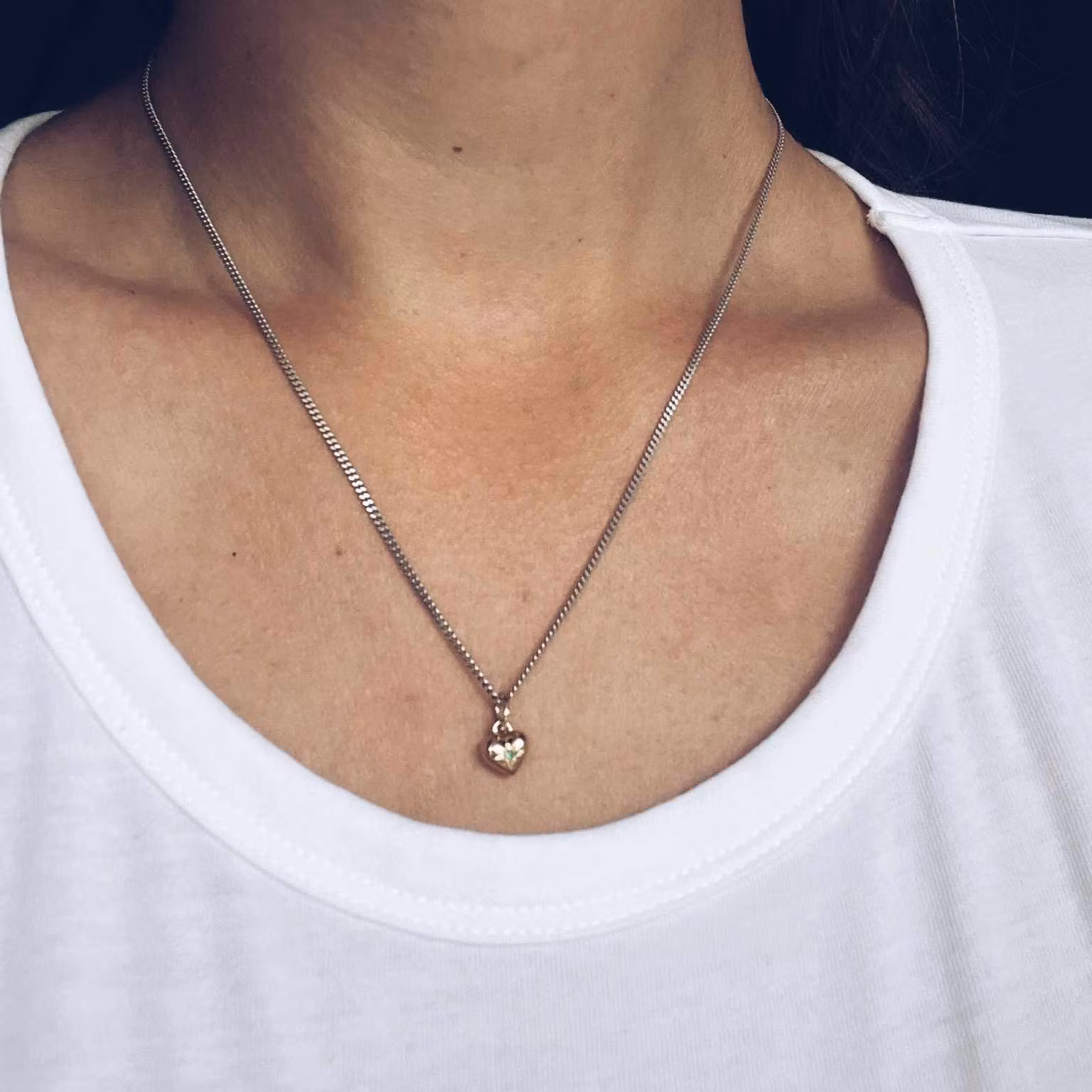 "Sigrid Heart" in silver, chose gemstone & engraving