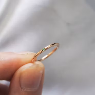 "Aurora" ring in gold, choose gemstone