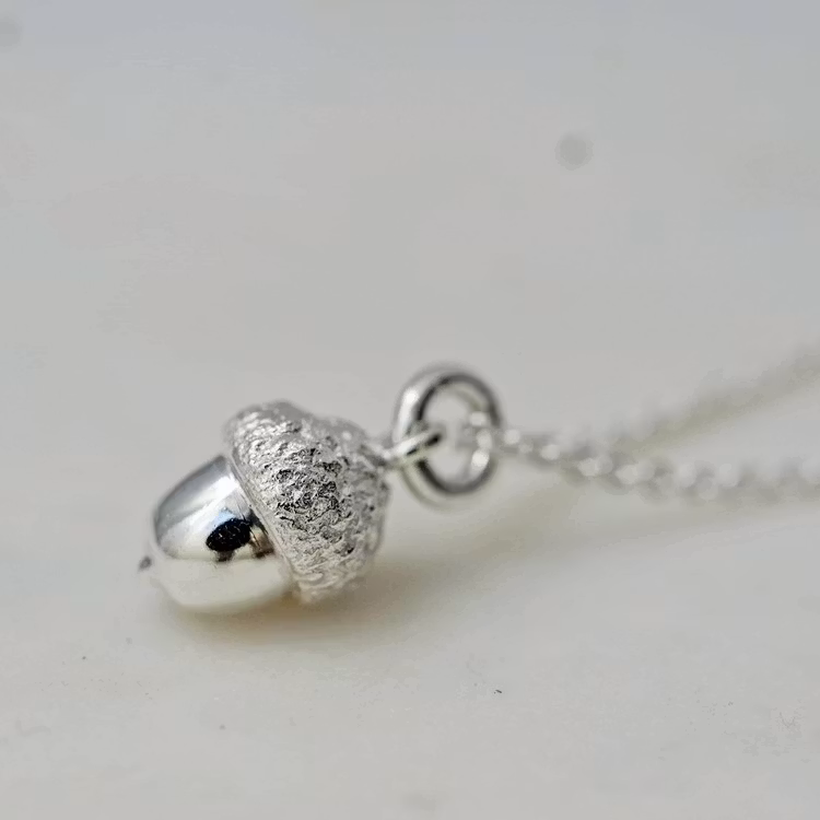 "Acorn" Necklace in silver