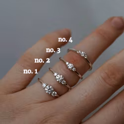 "Bianca" ring no. 2 with W/SI diamonds