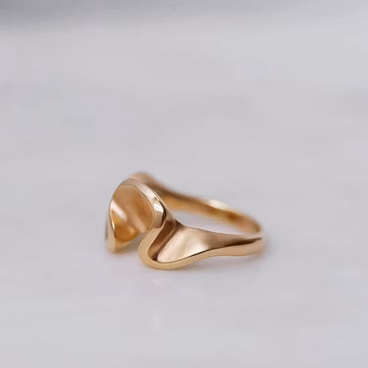 "Flow" ring in gold