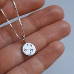 "Night sky" pendant in white gold with diamonds