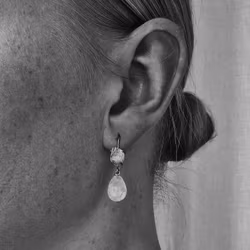 "Swedish Ice" Earrings in white gold with Swedish rock crystals