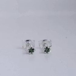 "Cordelia" earstuds in silver with tourmaline