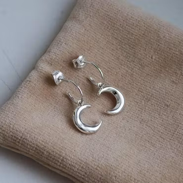 "New Luna" earrings in silver