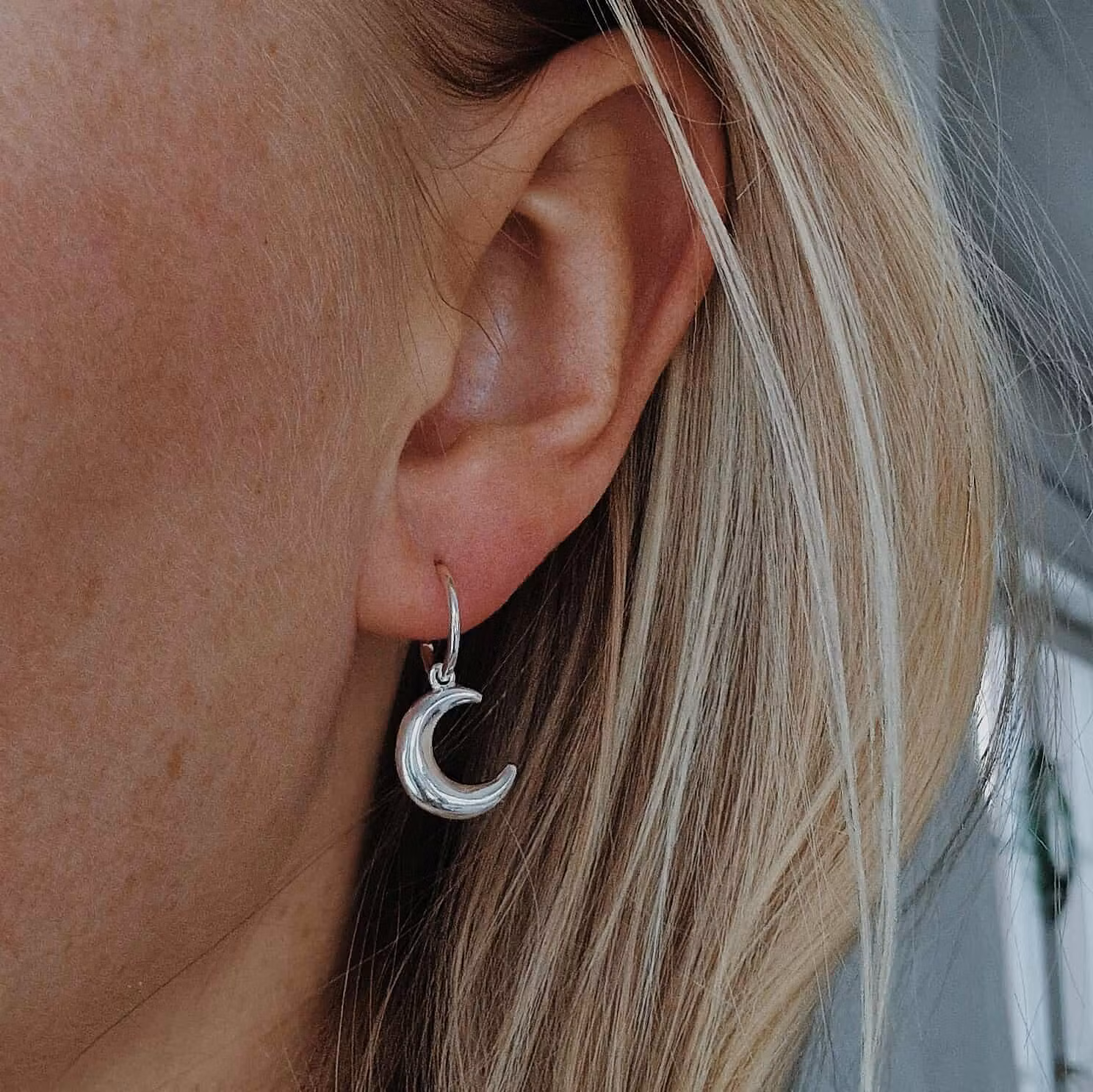"New Luna" earrings in silver