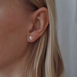 "Lucky Heart" Earrings in silver