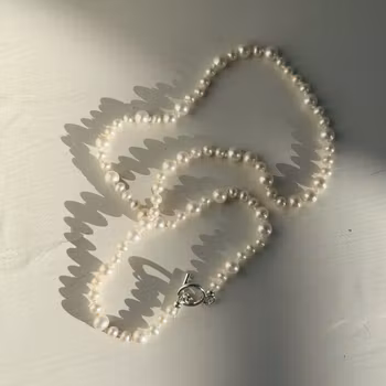 Collier med sötvattenspärlor 45cm