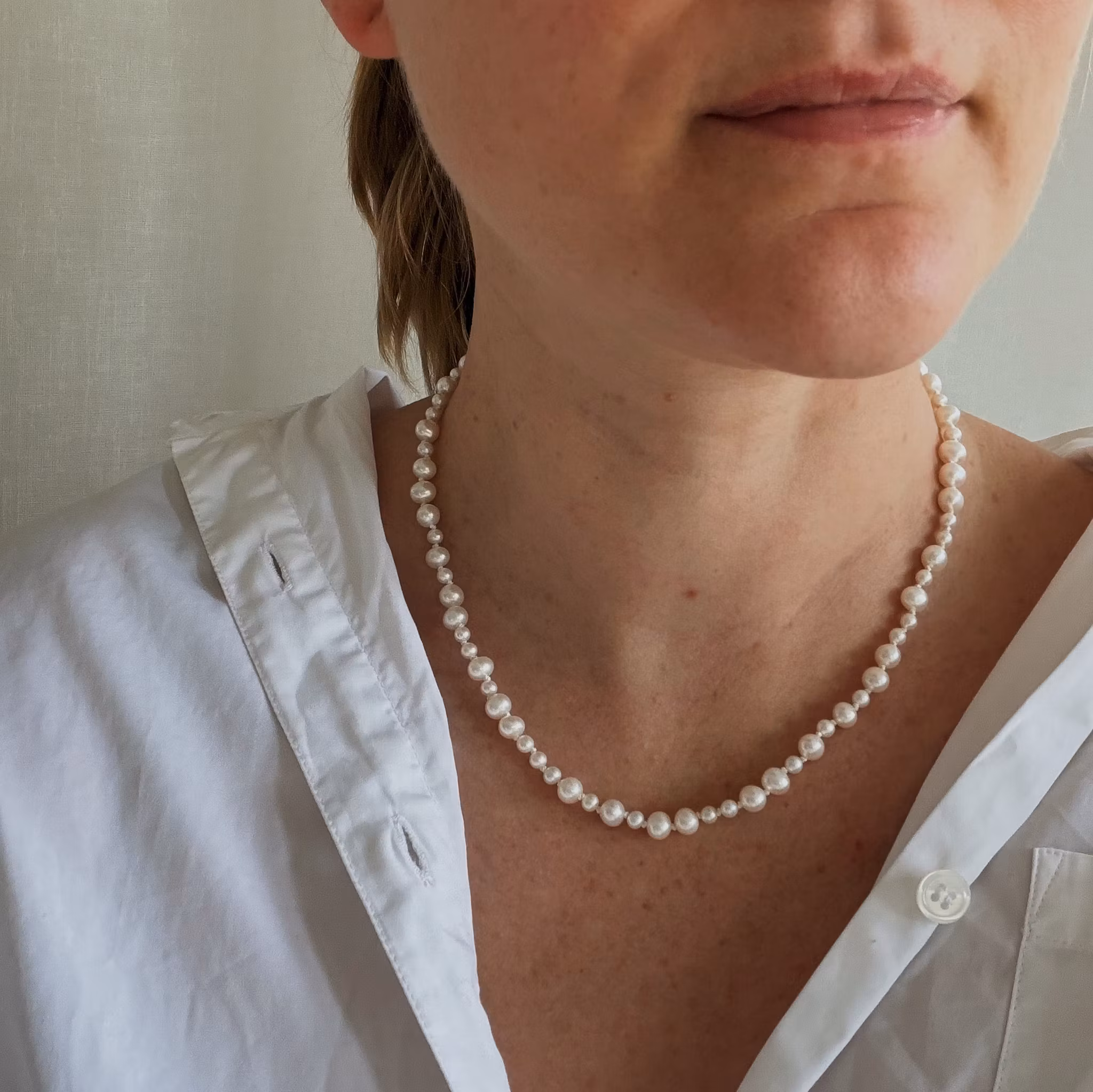Collier with freshwater pearls 46cm