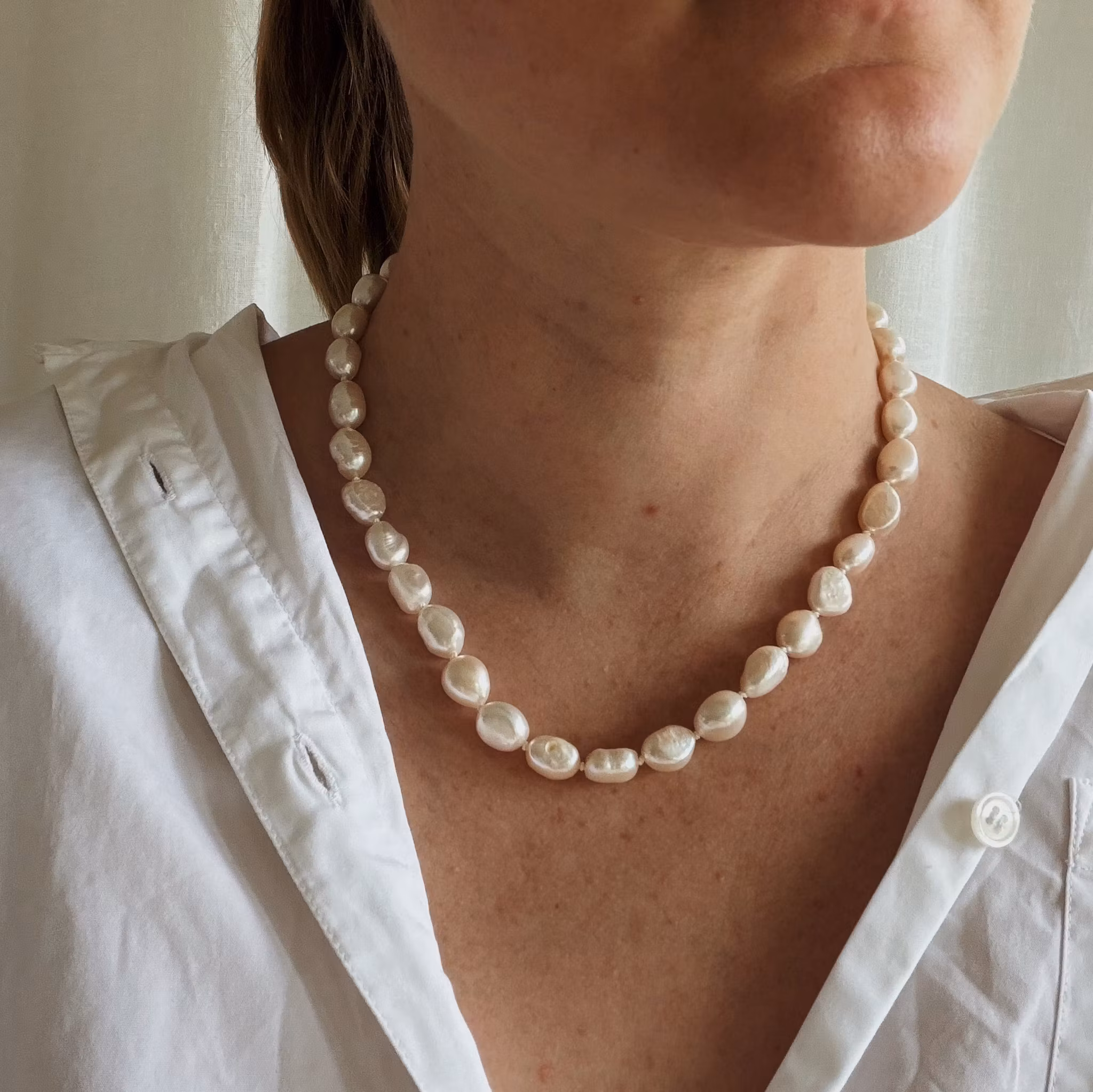 Collier with freshwater pearls 47cm