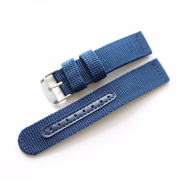 Blue two piece nato 18mm 20mm 22mm 24mm