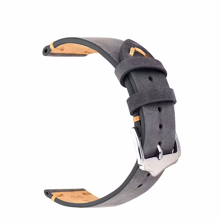 Grått vintage klockarmband av läder